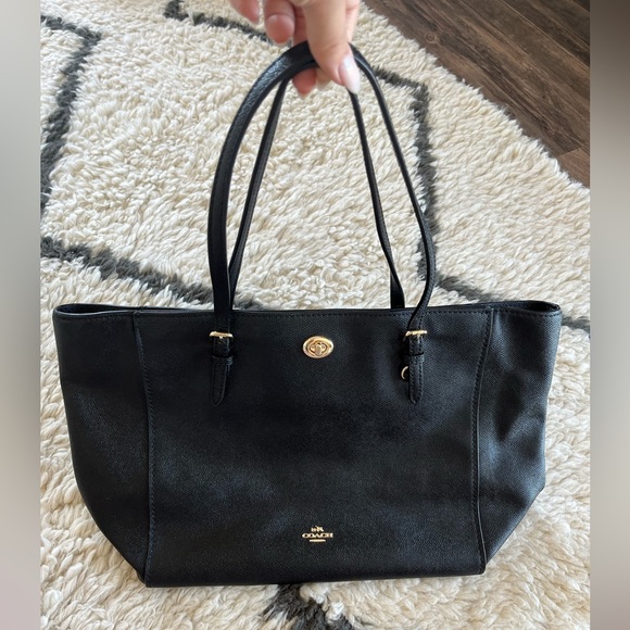 Coach Turn Lock Leather Tote - Picture 3 of 8
